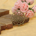 Vintage Hollow Spider Dreamcatcher Earring Charm Pendant