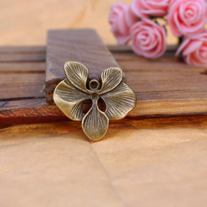 29x26mm Five-Petal Flower Alloy Charm Pendant