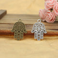 28x21mm Openwork Double-Sided Buddha Hand Charm Pendant