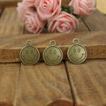 Smiley Face Disc Metal Charm Pendant in 3 Finishes for Jewelry Making view 2