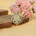 Ornate Teardrop Bezel Connector Metal Jewelry Making Component In 5 Finishes view 3