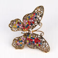 Red Gold Tone Butterfly Metal Brooch Pin for Jackets and Lapels view 5