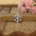 Vintage Metal Snowflake Pendant in Multiple Finish Options for Jewelry Making view 2