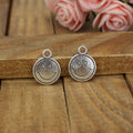 Smiley Face Disc Metal Charm Pendant in 3 Finishes for Jewelry Making view 3
