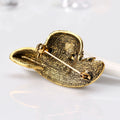 Red Gold Tone Sun Crystal Metal Brooch Pin for Jackets and Lapels view 4