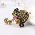 Pink Gold Tone Flower Metal Brooch Pin for Jackets and Lapels view 4