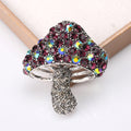 Red Silver Tone Mushroom Metal Brooch Pin for Jackets and Lapels view 5
