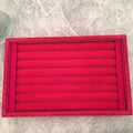 Velvet Slot Jewelry Display Tray Boxes in Three Colors view 7