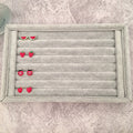 Velvet Slot Jewelry Display Tray Boxes in Three Colors view 1