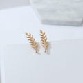 Fern Leaf Climber Stud Earrings Offered in Three Finishes view 7