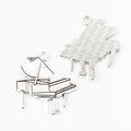 Vintage Grand Piano Charms in Multiple Finishes for Jewelry Making view 7
