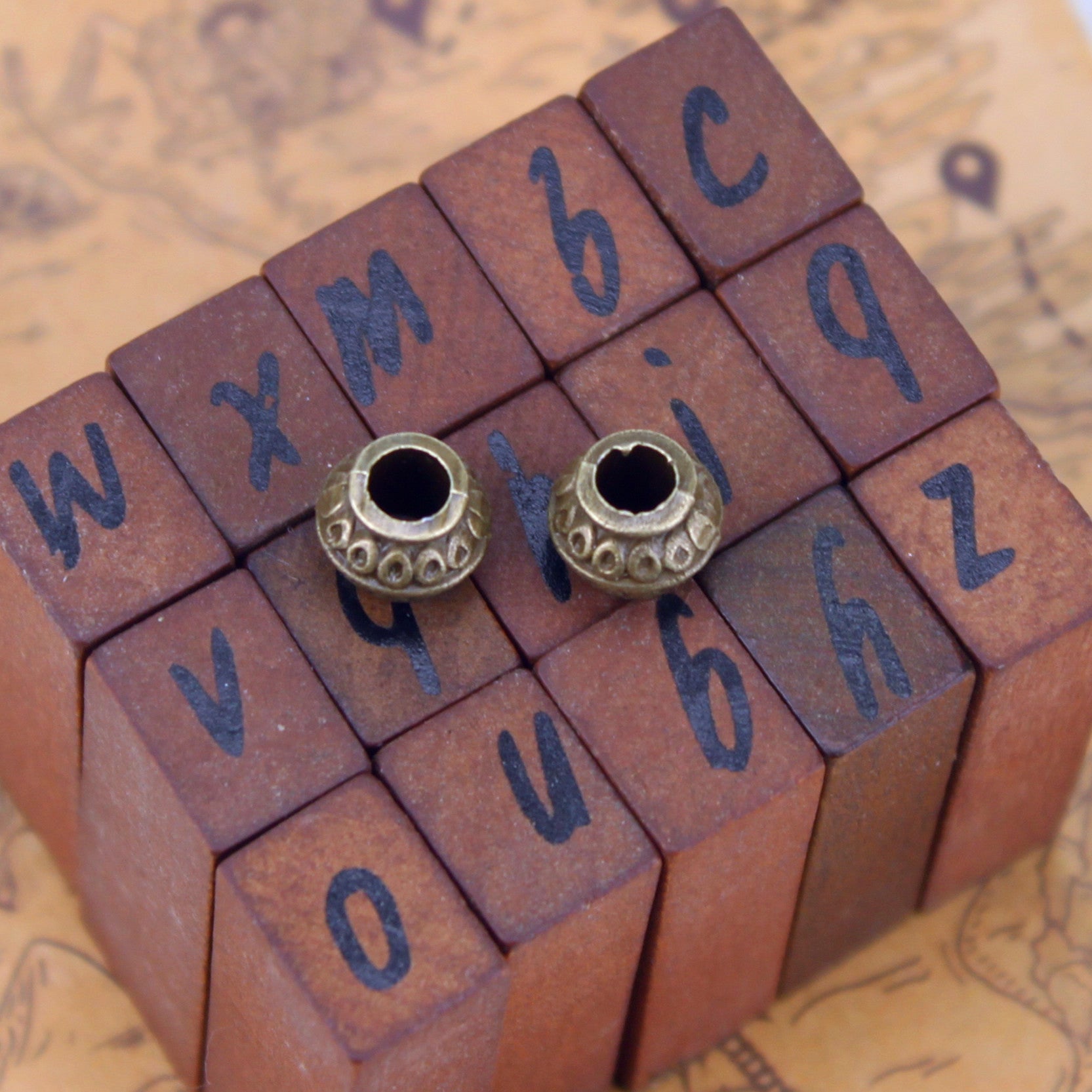 8x7mm Alloy Lantern Barrel Beads Large Hole Spacer Bead