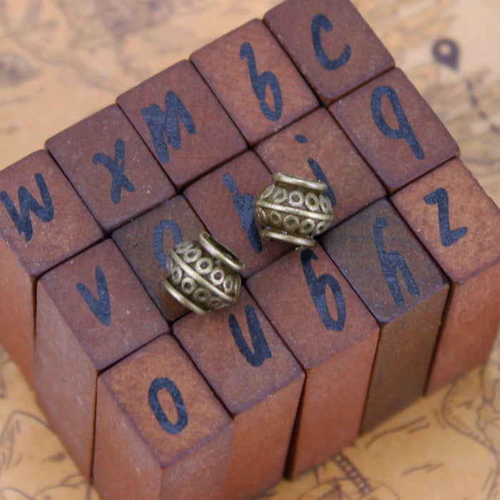 8x7mm Alloy Lantern Barrel Beads Large Hole Spacer Bead