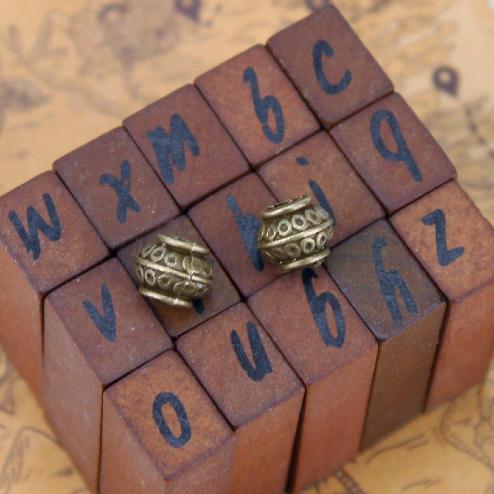 8x7mm Alloy Lantern Barrel Beads Large Hole Spacer Bead