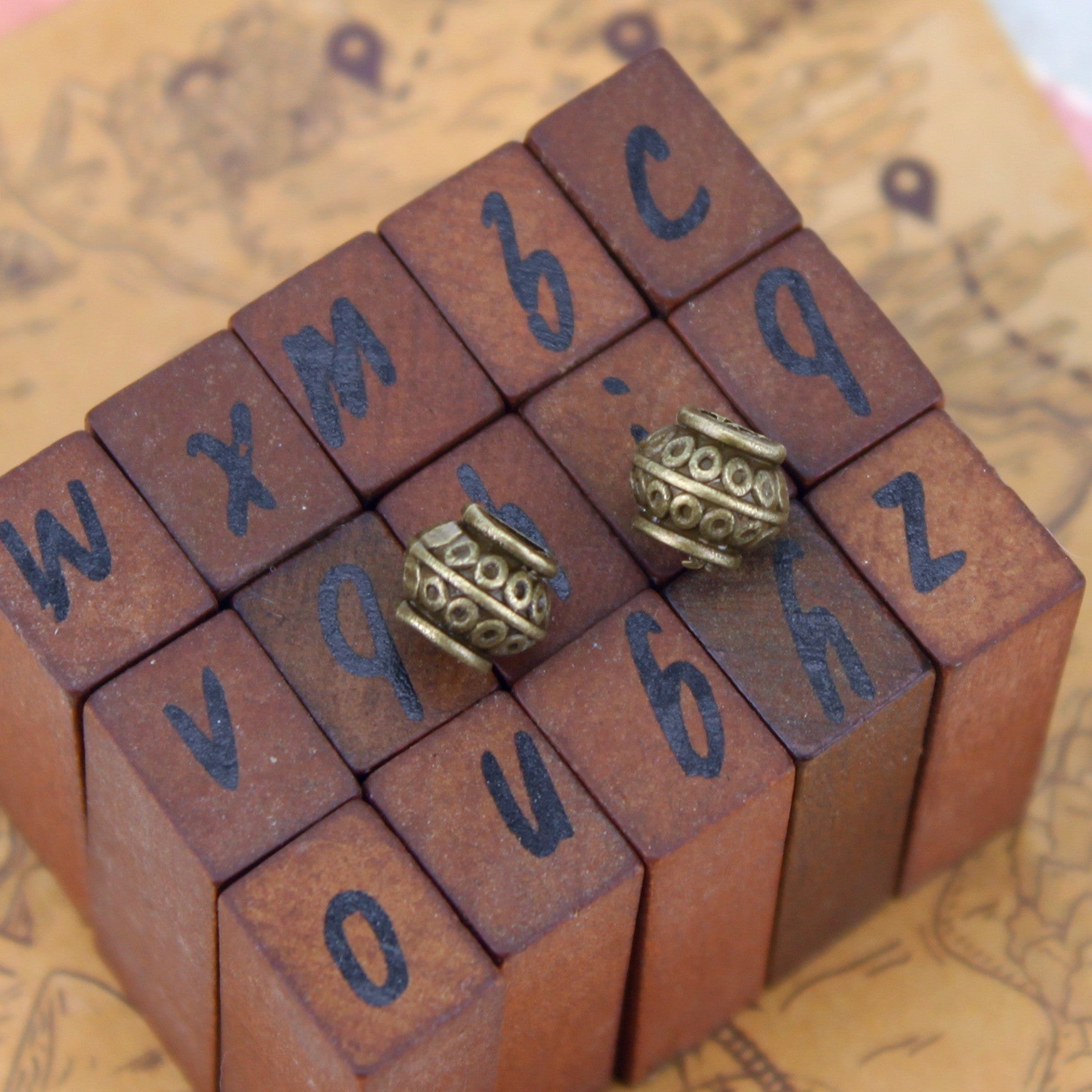 8x7mm Alloy Lantern Barrel Beads Large Hole Spacer Bead