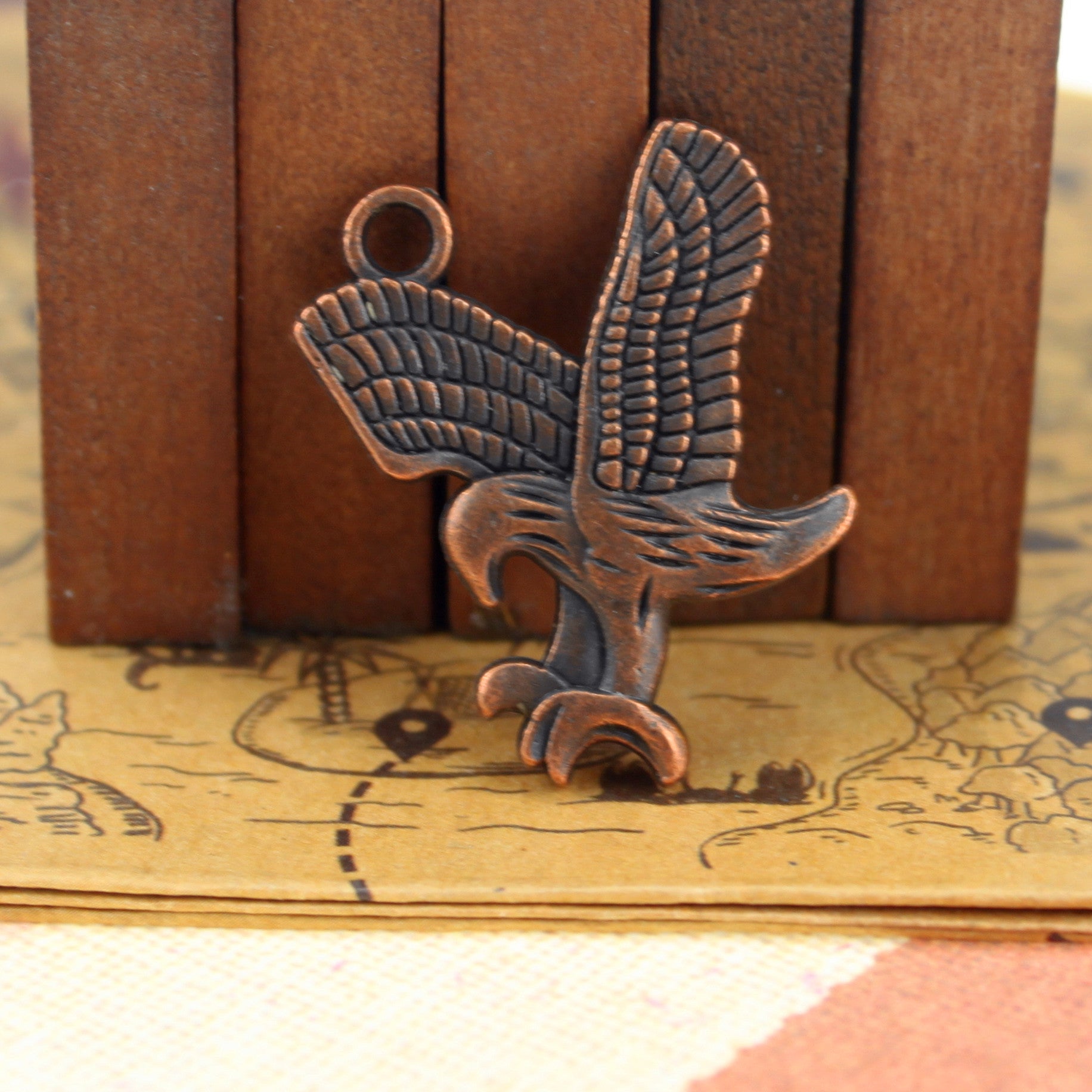 30x26mm Vintage Double-Sided Eagle Alloy Pendant