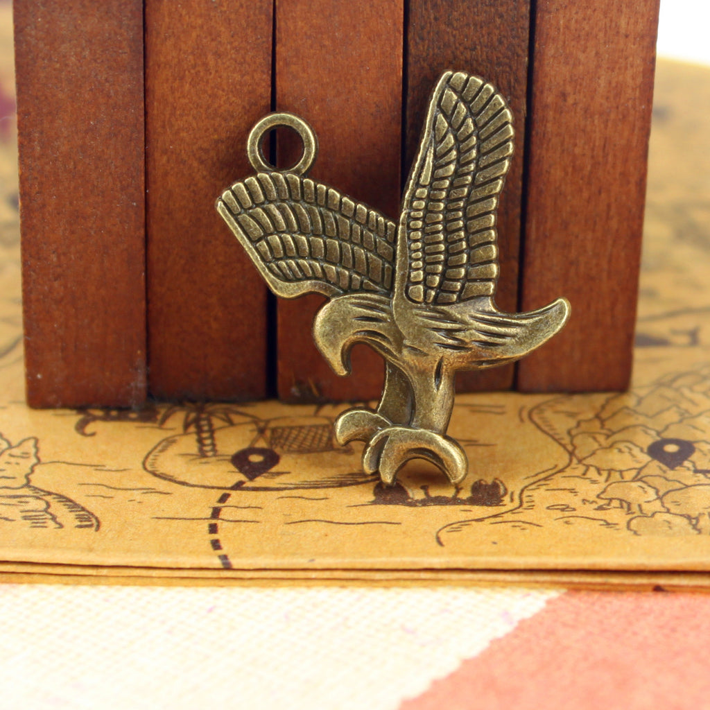 30x26mm Vintage Double-Sided Eagle Alloy Pendant