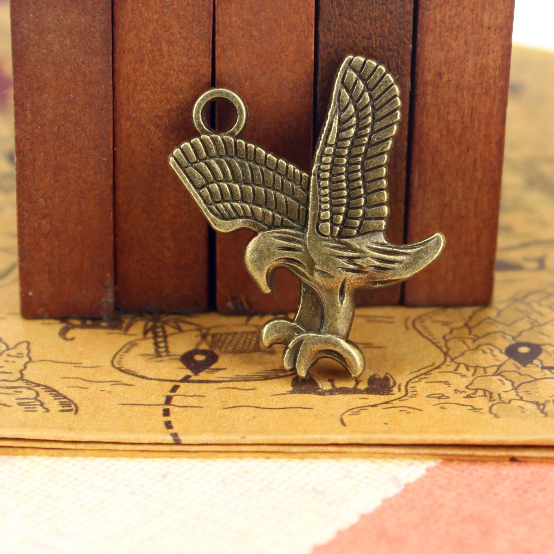 30x26mm Vintage Double-Sided Eagle Alloy Pendant