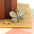 Small Butterfly Alloy Charms in Three Metal Finishes view 2