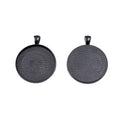 Six Finish Round Bezel Pendant Trays with Wide Bails view 8