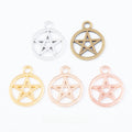 Zinc Alloy Five Point Star Charm Pendant No.271242 for DIY Necklace Bracelet Jewelry Making view 1