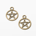 Zinc Alloy Five Point Star Charm Pendant No.271242 for DIY Necklace Bracelet Jewelry Making view 2