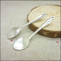 Silver Zinc Alloy Spoon Charm Pendant for DIY Necklace Bracelet Jewelry Making view 2