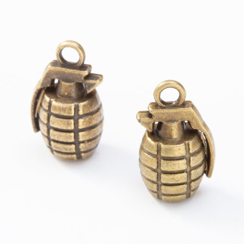 Zinc Alloy Grenade Charm Pendant for DIY Necklace Bracelet Jewelry Making