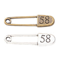 Zinc Alloy Safety Pin Charm Pendant for DIY Necklace Bracelet Jewelry Making view 4