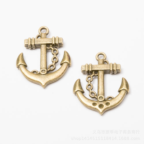 Zinc Alloy Anchor Charm Pendant No.655596 for DIY Necklace Bracelet Jewelry Making