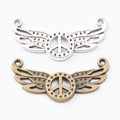 Zinc Alloy Peace Wings Charm Pendant for DIY Necklace Bracelet Jewelry Making view 4