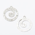 Zinc Alloy Ocean Wave Charm Pendant No.966067 for DIY Necklace Bracelet Jewelry Making view 2