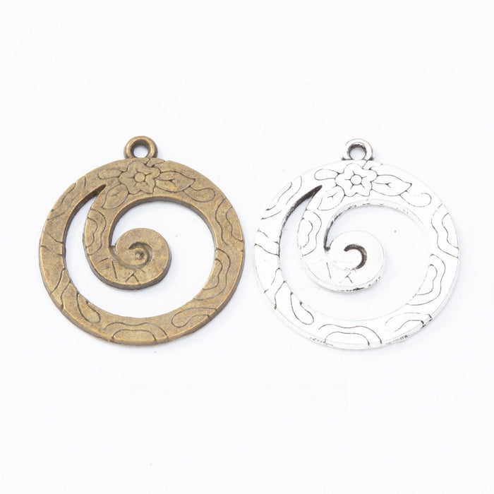 Zinc Alloy Ocean Wave Charm Pendant No.966067 for DIY Necklace Bracelet Jewelry Making