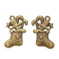 Zinc Alloy Christmas Stocking Charm Pendant No.519719 for DIY Necklace Bracelet Jewelry Making view 3