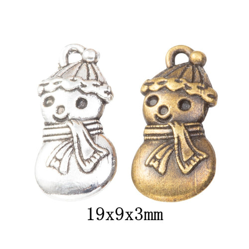 Zinc Alloy Snowman Charm Pendant No.759495 for DIY Necklace Bracelet Jewelry Making