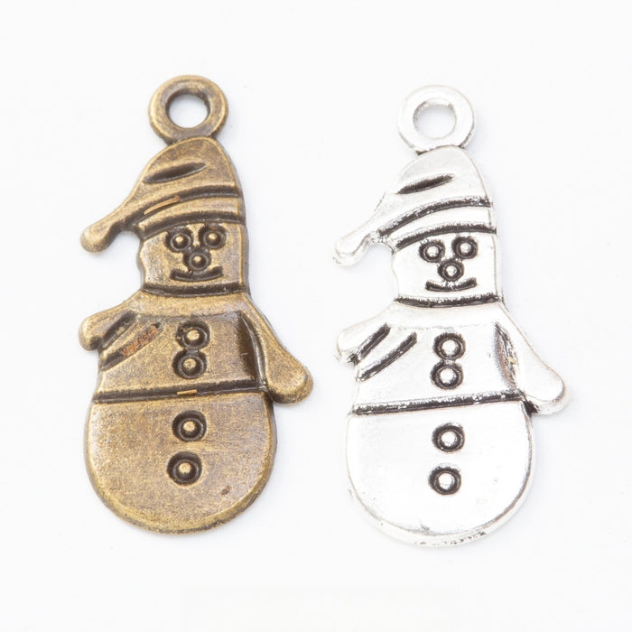 Zinc Alloy Snowman Charm Pendant for DIY Necklace Bracelet Jewelry Making