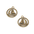 Zinc Alloy Sailboat Charm Pendant for DIY Necklace Bracelet Jewelry Making view 4