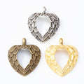 Zinc Alloy Heart Charm Pendant No.759616 for DIY Necklace Bracelet Jewelry Making view 5