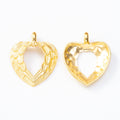 Zinc Alloy Heart Charm Pendant No.759616 for DIY Necklace Bracelet Jewelry Making view 3