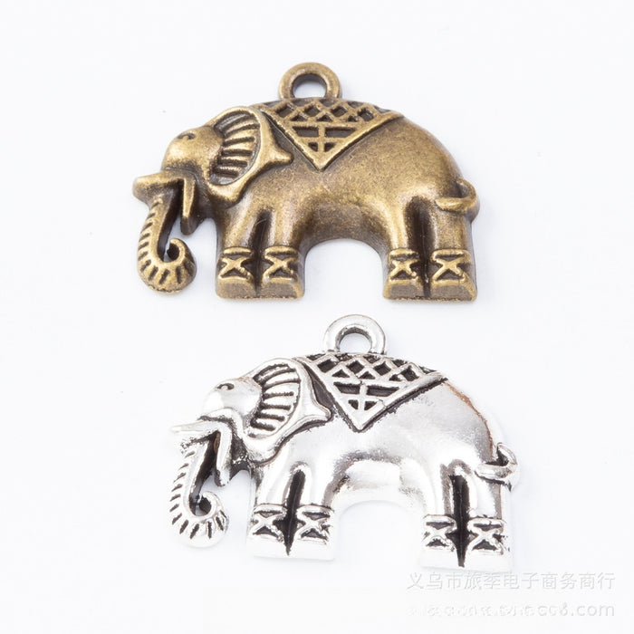 Zinc Alloy Elephant Charm Pendant No.886227 for DIY Necklace Bracelet Jewelry Making