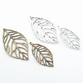 Gold Zinc Alloy Leaf Charm Pendant for DIY Necklace Bracelet Jewelry Making view 1