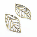 Gold Zinc Alloy Leaf Charm Pendant for DIY Necklace Bracelet Jewelry Making view 3