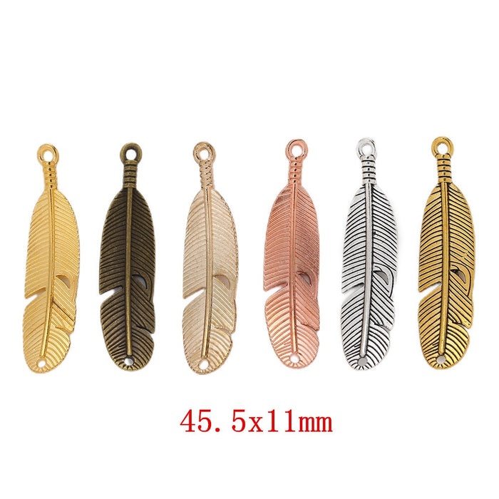 Zinc Alloy Double Leaves Charm Pendant for DIY Necklace Bracelet Jewelry Making