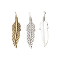 Zinc Alloy Feather Leaf Charm Pendant No.765904 for DIY Necklace Bracelet Jewelry Making view 4