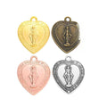 Zinc Alloy Jesus Heart Charm Pendant for DIY Necklace Bracelet Jewelry Making view 5