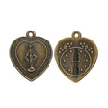 Zinc Alloy Jesus Heart Charm Pendant for DIY Necklace Bracelet Jewelry Making view 2