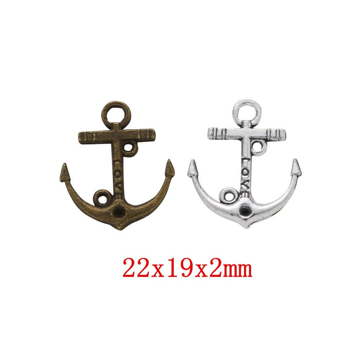 Zinc Alloy Anchor Charm Pendant No.650639 for DIY Necklace Bracelet Jewelry Making