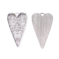 26x50mm Zinc Alloy Heart Charm Pendant for DIY Necklace Bracelet Jewelry Making view 3
