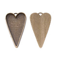 26x50mm Zinc Alloy Heart Charm Pendant for DIY Necklace Bracelet Jewelry Making view 4