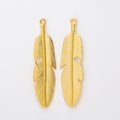 Zinc Alloy Leaf Feather Charm Pendant for DIY Necklace Bracelet Jewelry Making view 4